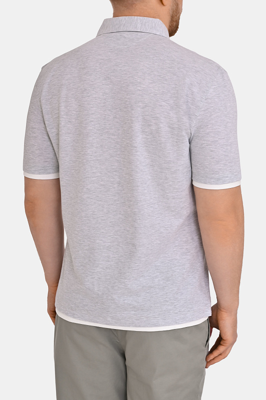 Поло BRUNELLO  CUCINELLI Серый Мужской ME8543966