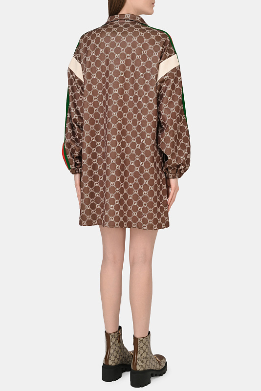 Платье GUCCI Коричневый Женский 678689 XJD1G