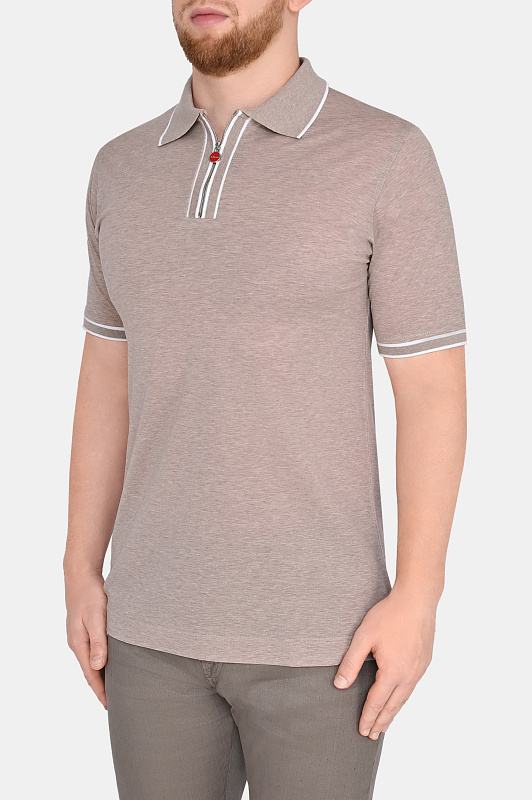 Поло KITON Бежевый Мужской UK1267E23