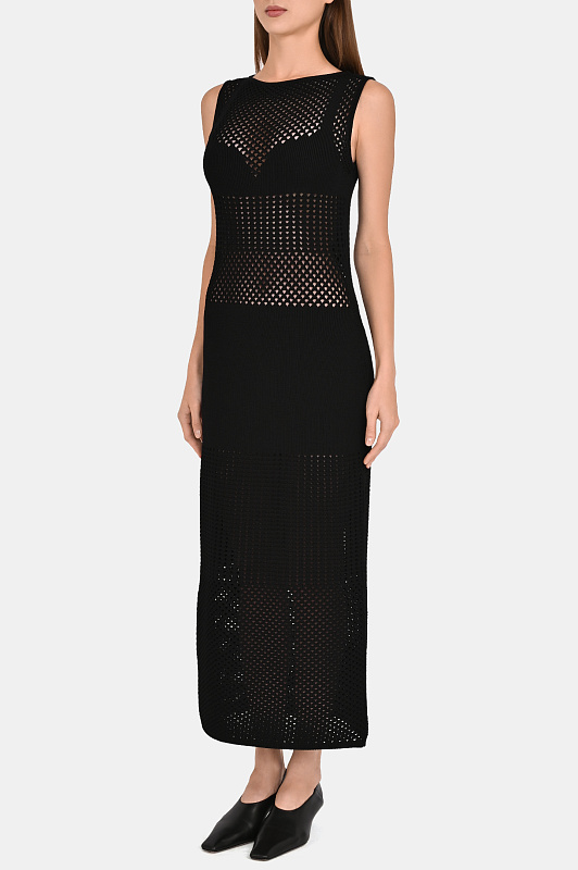 Ажурное платье макси SPORTMAX Черный Женский SPXFESTA 2612321012600