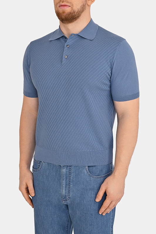 Поло CANALI Голубой Мужской C0127MK02466