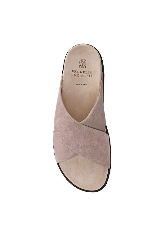 Пантолеты BRUNELLO  CUCINELLI Бежевый Мужской MZUSOLY327