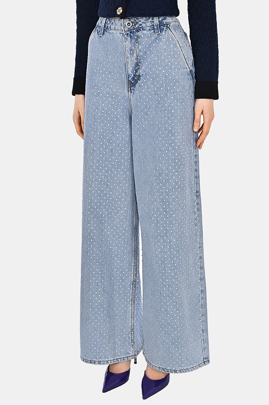 Джинсы SELF PORTRAIT  Голубой Женский RS24818PBL