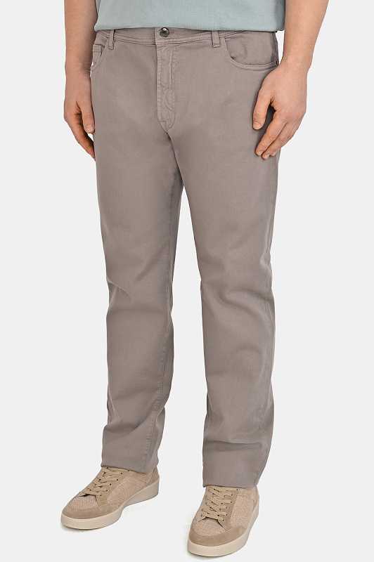 Джинсы CANALI Бежевый Мужской 91729PD01637