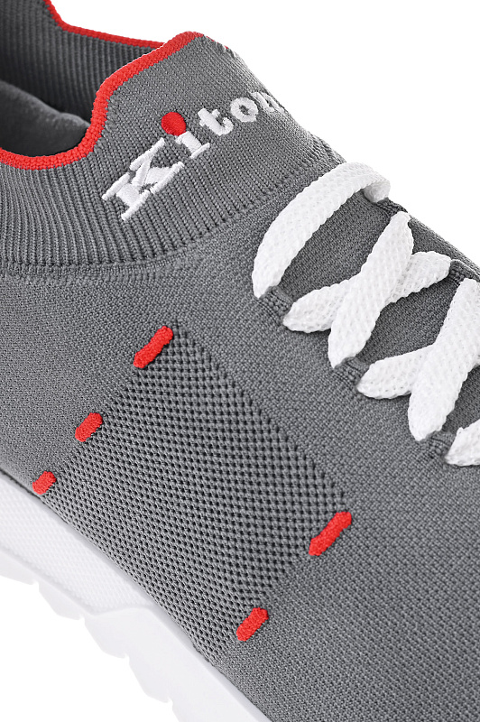 Кроссовки KITON Серый Мужской USSA392N013620