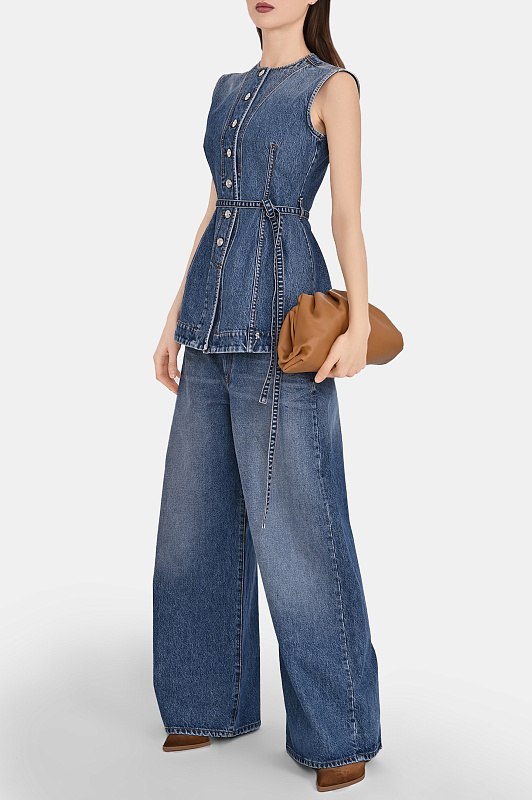 Блуза+пояс SPORTMAX Синий Женский SPDDOMINIO 2612161015600