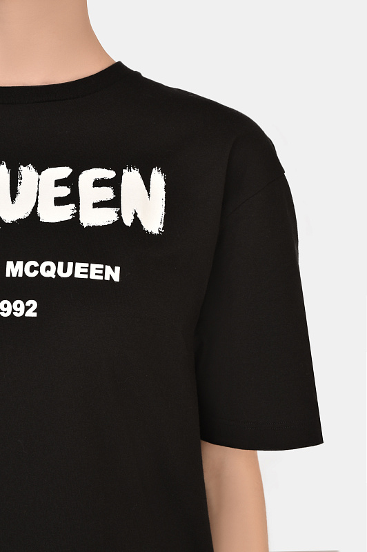 Футболка ALEXANDER MCQUEEN Белый Женский 668428 QZADK
