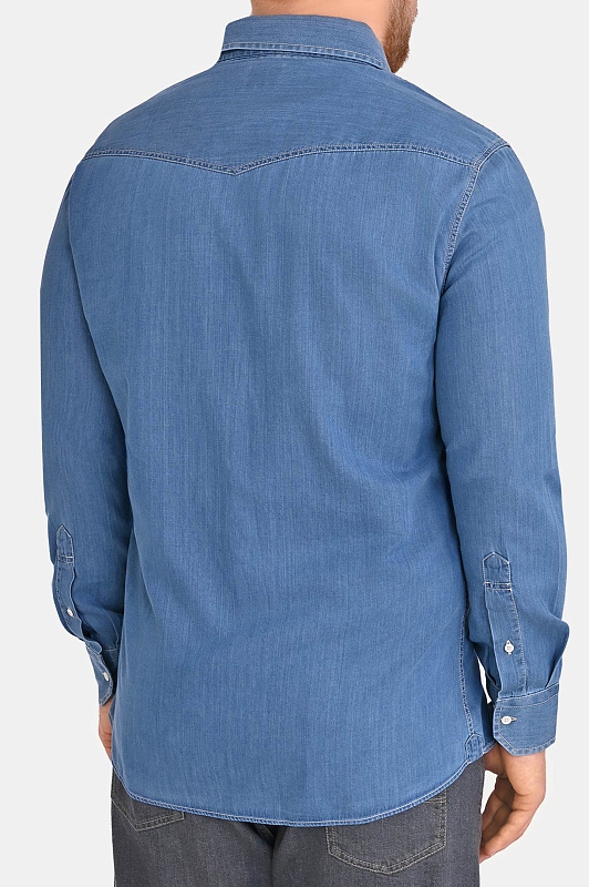 Рубашка BRUNELLO  CUCINELLI Голубой Мужской MR6834008