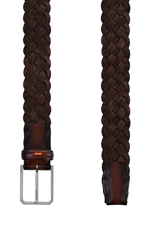 Ремень SANTONI Темно-коричневый Мужской CM35VC010B91EIRV Ремень SANTONI Темно-коричневый Мужской CM35VC010B91EIRV