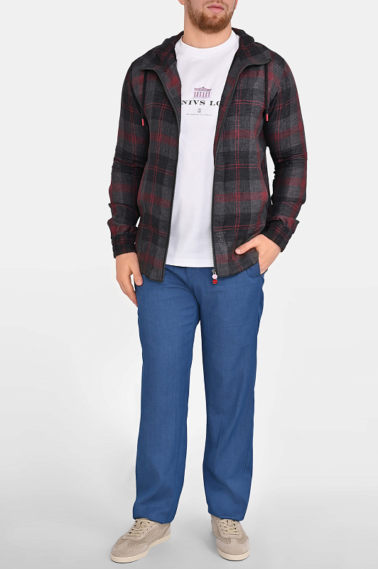 Брюки KITON Голубой Мужской UPN01H0969602