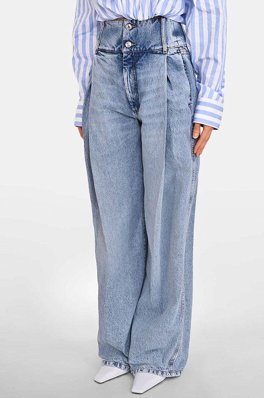 Джинсы SPORTMAX Голубой Женский SPSALBATRO 2612181013600